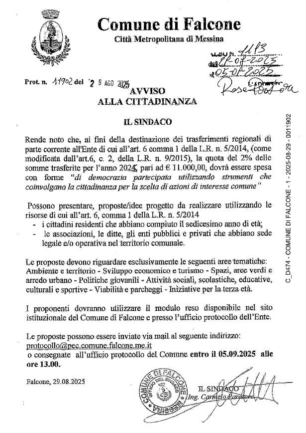 Avviso Democrazia Partecipata